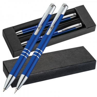 Logotrade promotional item picture of: Metal writing set CLAREMONT