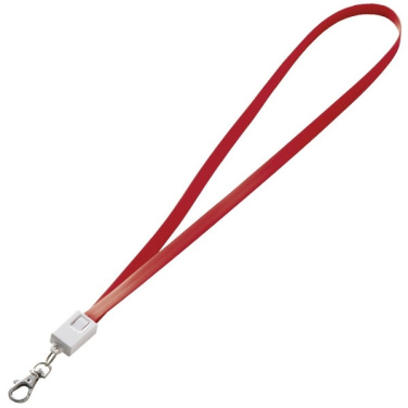 Logo trade promotional products image of: Lanyard with usb cable LE PORT