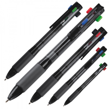 Logotrade business gift image of: Plastic ballpen 4in1 NEAPEL