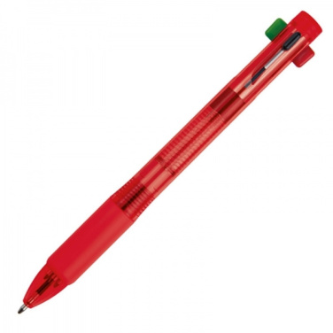Logo trade promotional giveaways picture of: Plastic ballpen 4in1 NEAPEL