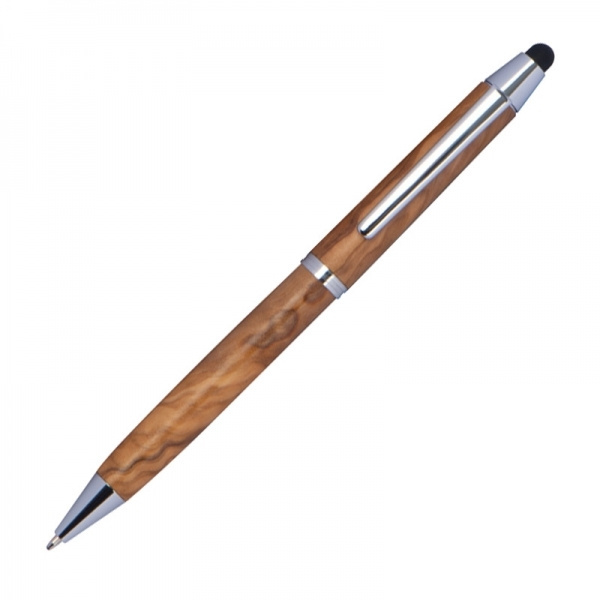 Logotrade promotional merchandise image of: Wooden ballpen with touch function ERFURT