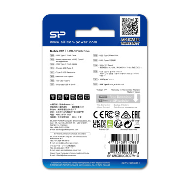 Logo trade corporate gifts picture of: PENDRIVE SILICON POWER MOBILE - C07 3.2 32GB