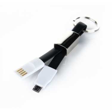 Logo trade advertising products image of: Data transfer cable and keyring
