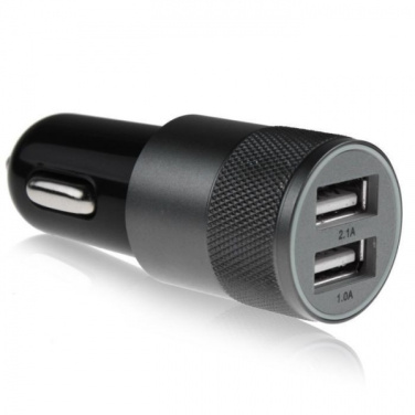 Logo trade promotional items image of: Metal car charger