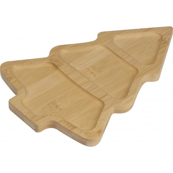 Logo trade promotional giveaways picture of: Bamboo snack tray LOUISVILLE
