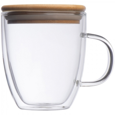 Logotrade promotional merchandise picture of: Double-walled glass cup GERTHE 350 ml