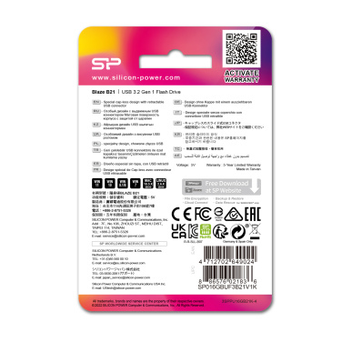 Logo trade advertising products image of: Pendrive Silicon Power Blaze B21 3.1