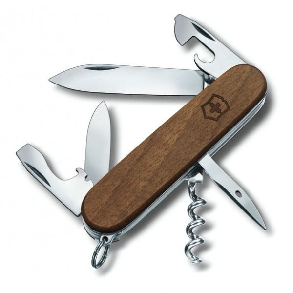 Logo trade business gift photo of: Pocket Knife Spartan Wood Victorinox