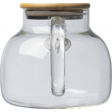 Logotrade business gifts photo of: Glass jug with bamboo lid FRANKFURT 1000ml
