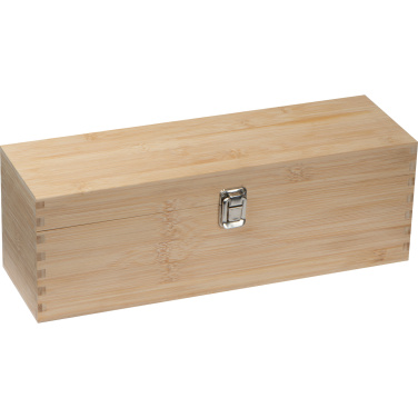 Logo trade promotional merchandise photo of: Wooden wine box SAINT-ETIENNE