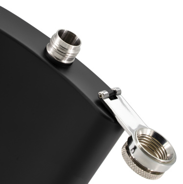 Logo trade advertising product photo of: Hip flask OLYMPOS Schwarzwolf