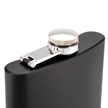 Logo trade promotional giveaway photo of: Hip flask OLYMPOS Schwarzwolf
