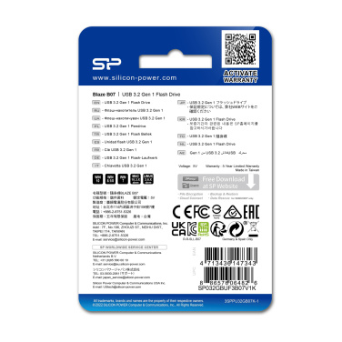 Logo trade promotional merchandise photo of: PENDRIVE SILICON POWER BLAZE - B07 3.2 16GB