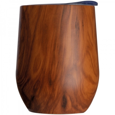 Logotrade promotional product image of: Stainless steel mug with wooden look BRIGHTON 380 ml