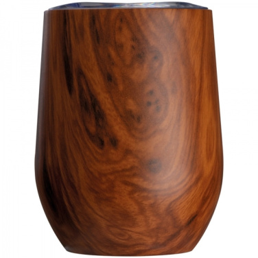 Logotrade promotional giveaways photo of: Stainless steel mug with wooden look BRIGHTON 380 ml