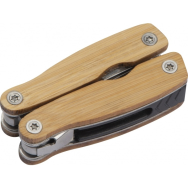 Logo trade promotional gifts image of: Multifunction tool bamboo LEEDS