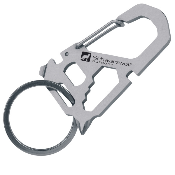 Logo trade promotional products picture of: Multifunctional keychain ANTISANA Schwarzwolf