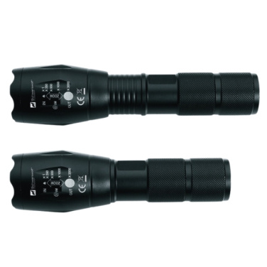 Logo trade promotional gift photo of: Flashlight ANTELAO Schwarzwolf