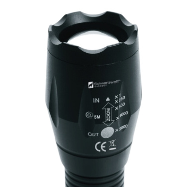 Logo trade promotional giveaways picture of: Flashlight ANTELAO Schwarzwolf