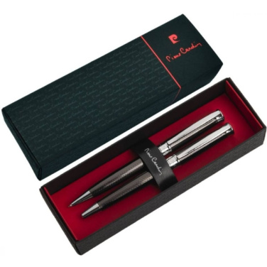 Logotrade promotional item picture of: Metal set of ballpoint pen and roller ROI