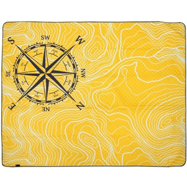 Logotrade promotional product image of: Foldable picnic blanket ALVERNIA Schwarzwolf
