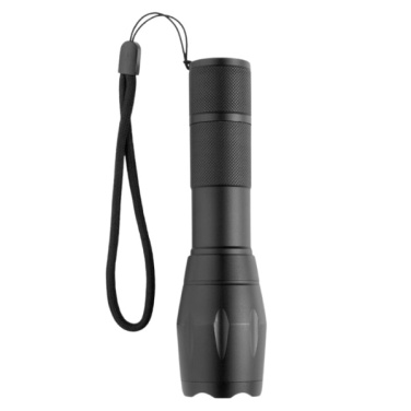 Logo trade promotional giveaways picture of: Flashlight DELGADA Schwarzwolf