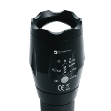 Logo trade corporate gift photo of: Flashlight DELGADA Schwarzwolf