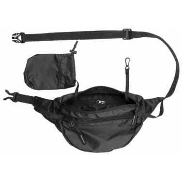Logo trade promotional merchandise photo of: Waist bag MOBILA Schwarzwolf