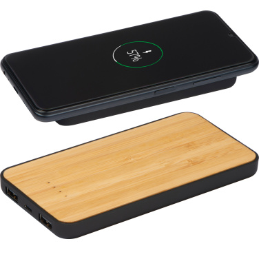 Logo trade advertising products image of: Wireless charger and powerbank 8000 mAh MILAN