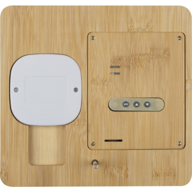 Logo trade business gifts image of: Bamboo weather station GRANADA