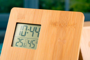 Logotrade promotional product image of: Bamboo weather station GRANADA