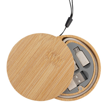 Logo trade promotional gifts picture of: 4in1 cable in wooden case, LH-ZM01