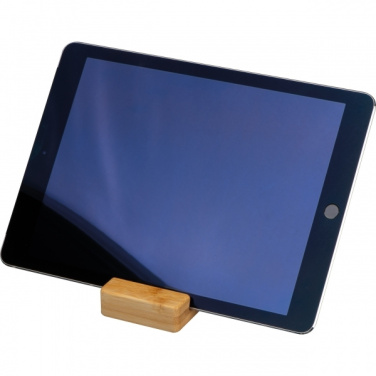 Logo trade advertising products picture of: Bamboo smartphone holder SAN SEBASTIAN