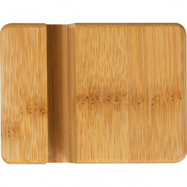 Logotrade promotional product picture of: Bamboo smartphone holder SAN SEBASTIAN