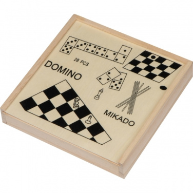 Logotrade promotional item image of: Wooden game collection RIGA