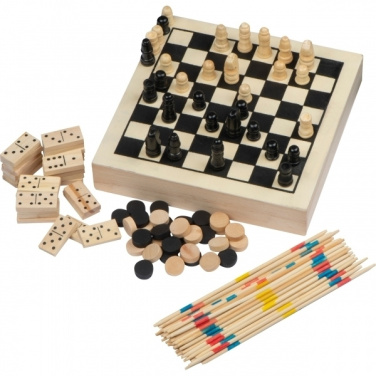 Logotrade promotional item picture of: Wooden game collection RIGA