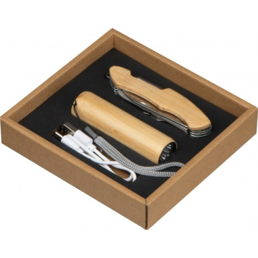 Logo trade business gifts image of: Set Torch and pocket knife OLDHAM