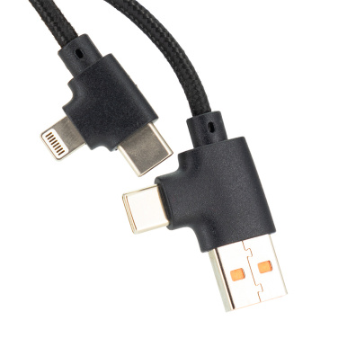 Logo trade advertising product photo of: 4in1 long wooden cable with elighted logo for engraving