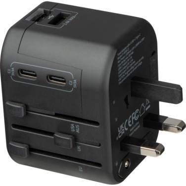 Logo trade corporate gift photo of: Travel Adapter Maracena