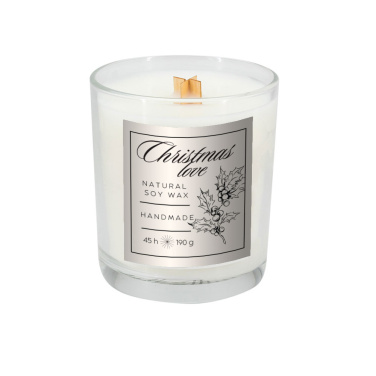 Logo trade promotional merchandise image of: Soy candle 190g Christmas love