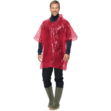 Logo trade promotional gifts image of: Xina rain poncho in storage ball with keychain