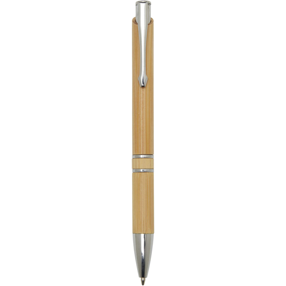 Logo trade promotional giveaways picture of: Wicker bamboo ballpoint pen