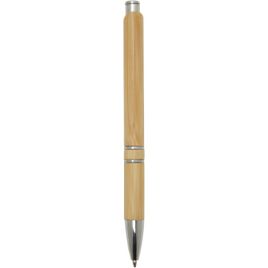 Logo trade promotional items image of: Wicker bamboo ballpoint pen