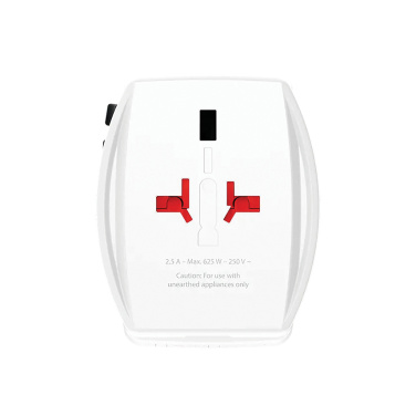 Logo trade promotional gifts image of: SKROSS World Travel Adapter MUV 65W PD with USB C Cable
