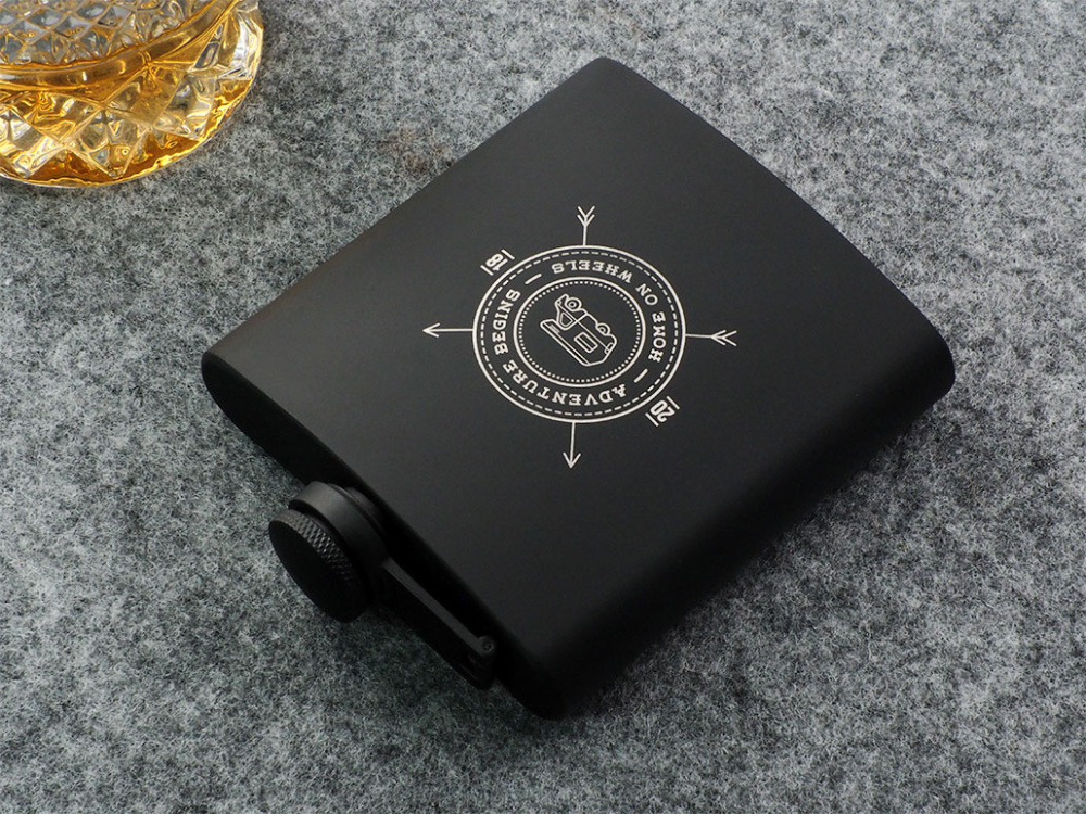 Logo trade business gifts image of: Hip flask 190203600