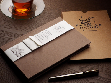 Logo trade promotional merchandise image of: Recycled Coffee Notebook 209733900