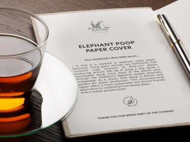 Logo trade promotional item photo of: Recycled Elephant Poo Notebook 209734400