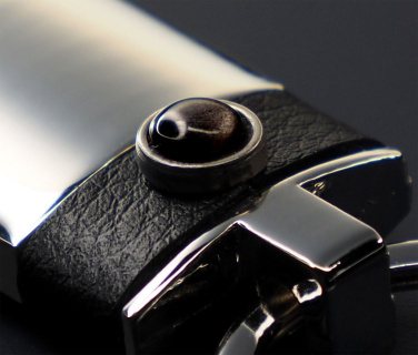 Logotrade promotional merchandise picture of: Obsidian stone Keyring 1298095