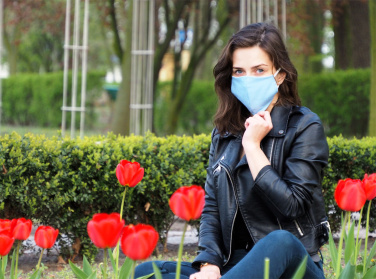 Logo trade promotional merchandise picture of: VENUS PRO cotton face mask with a pocket an HEPA filter 1378165