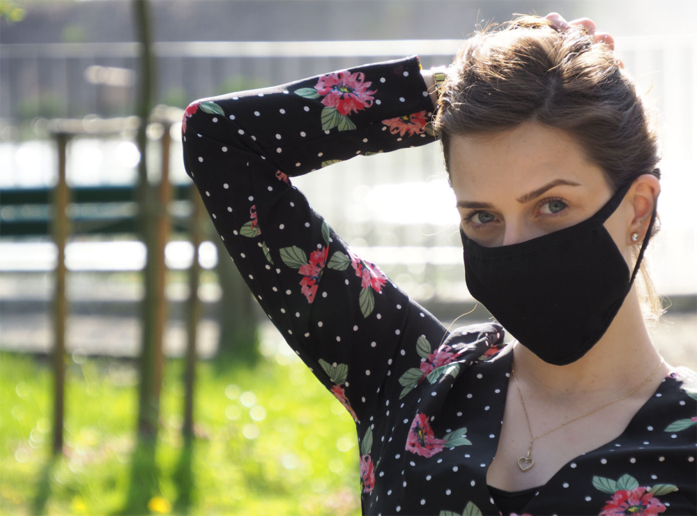 Logotrade advertising product image of: MARS PRO cotton mask (size M) with pocket and HEPA filter 1380165